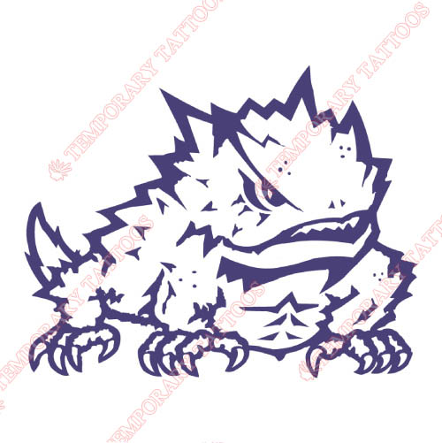 TCU Horned Frogs Customize Temporary Tattoos Stickers NO.6433